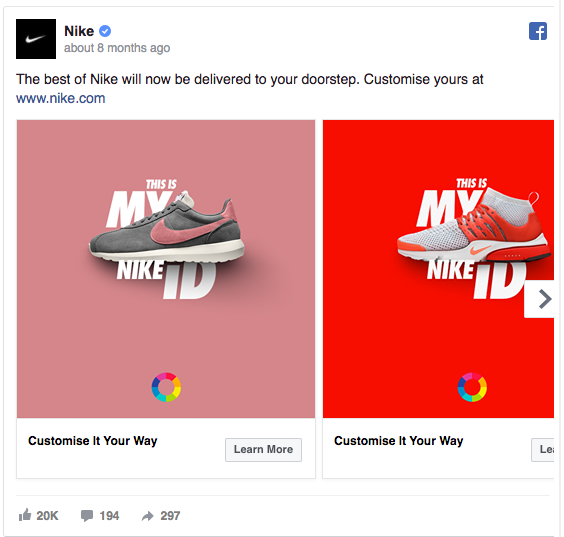 Nike Facebook Page Enagagement 