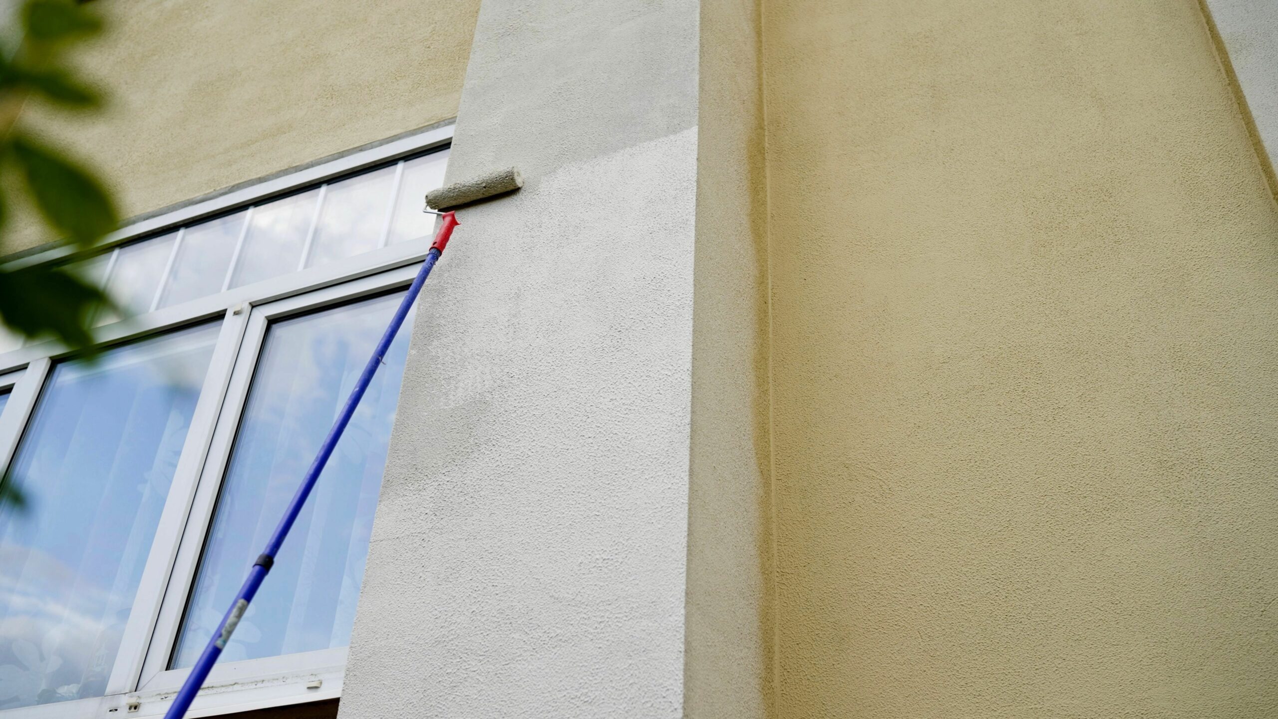Painting exterior wall