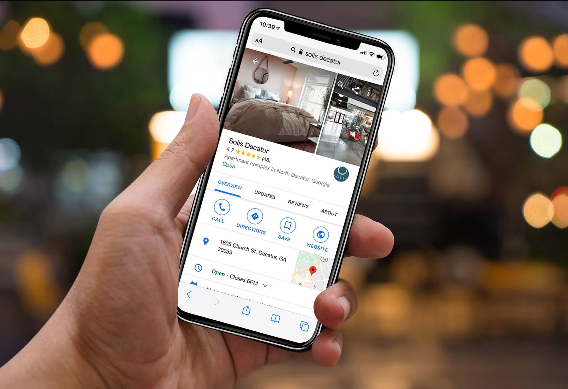 google business profile on phone
