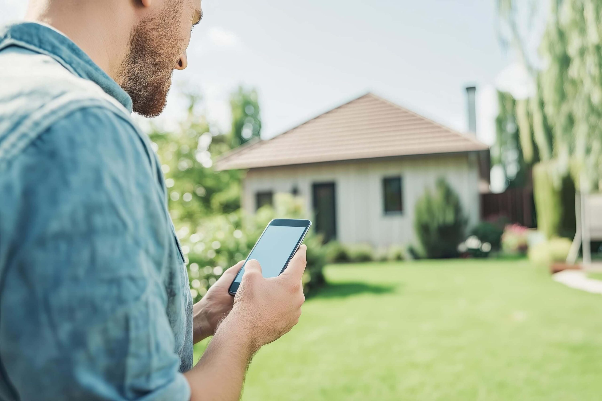 home service contractor on phone